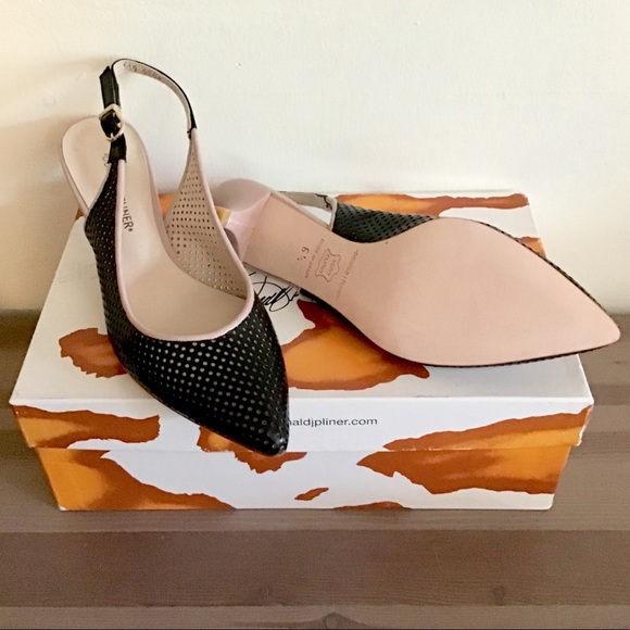 NIB Donald J. Pliner Pent Leather Kitten Heels - Picture 3 of 5